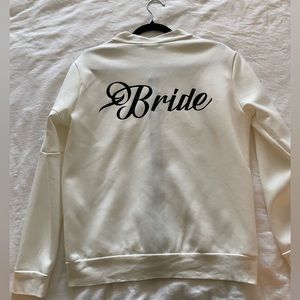 “Bride” White Bomber Jacket